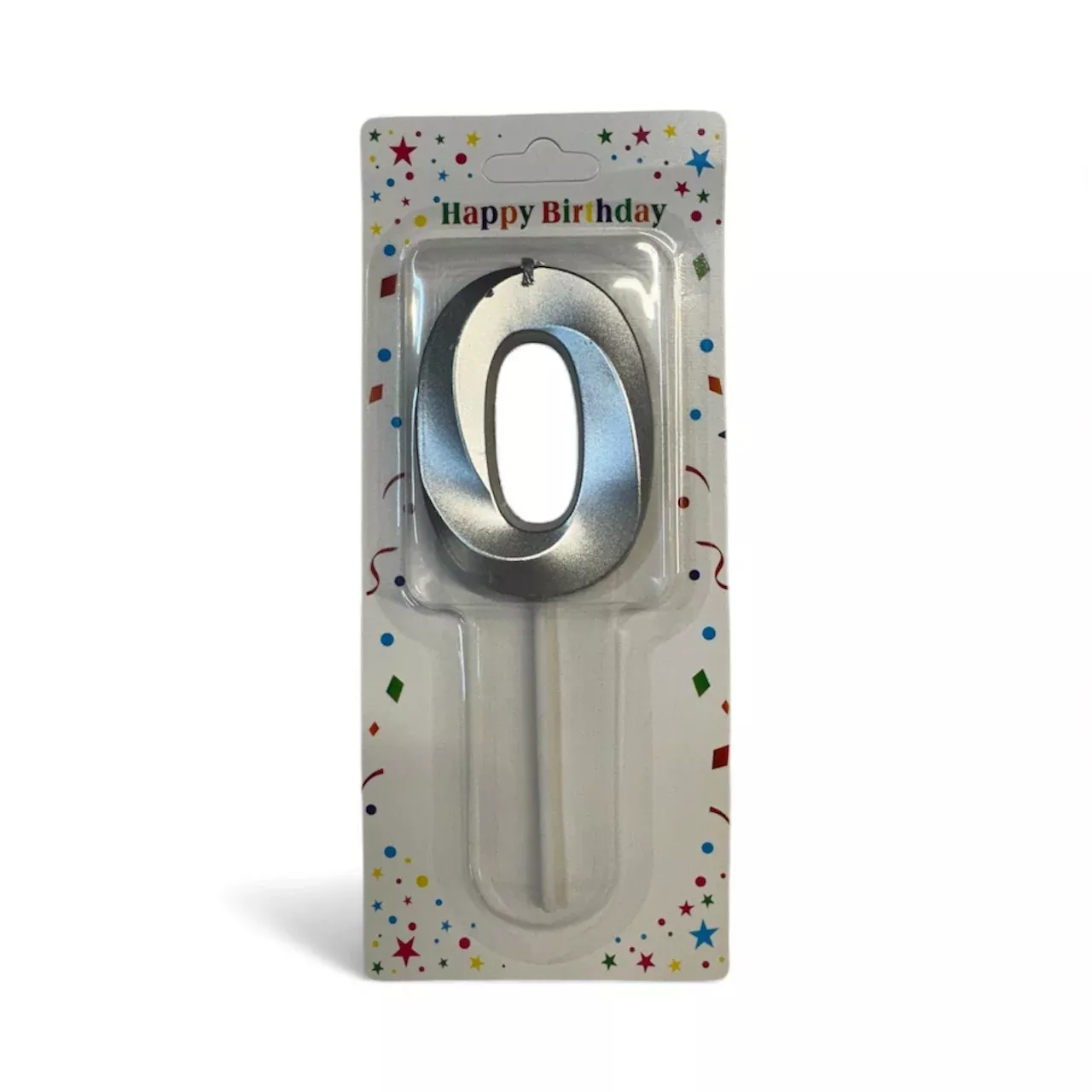 0 Number Candle Silver