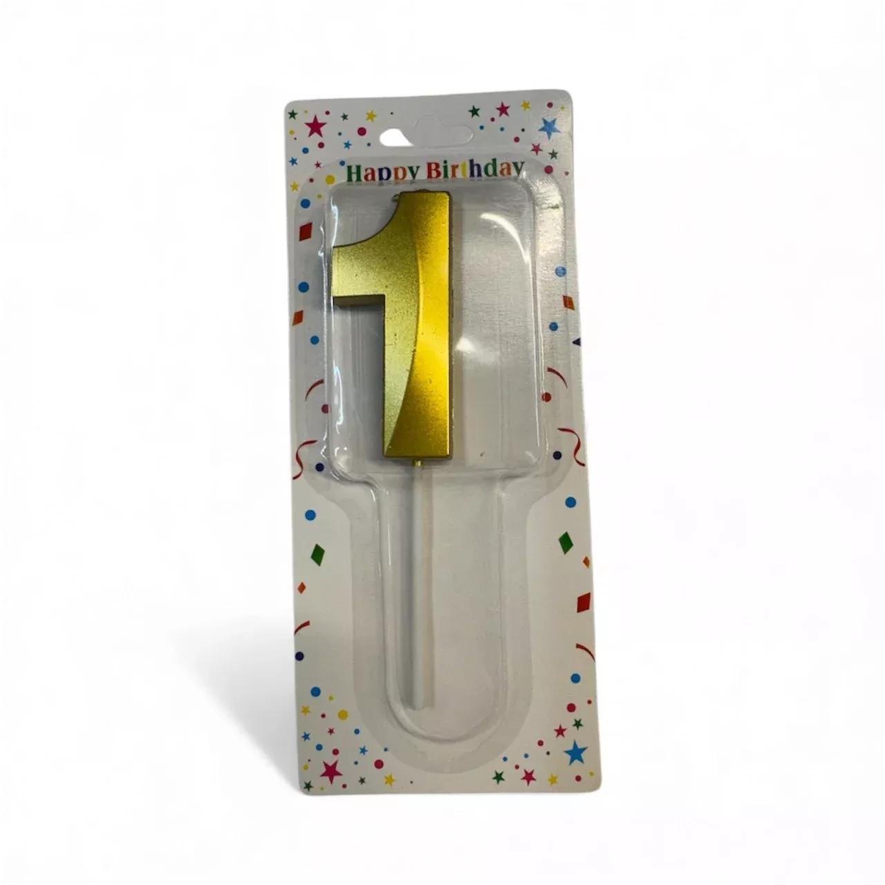 1 Number Candle Gold