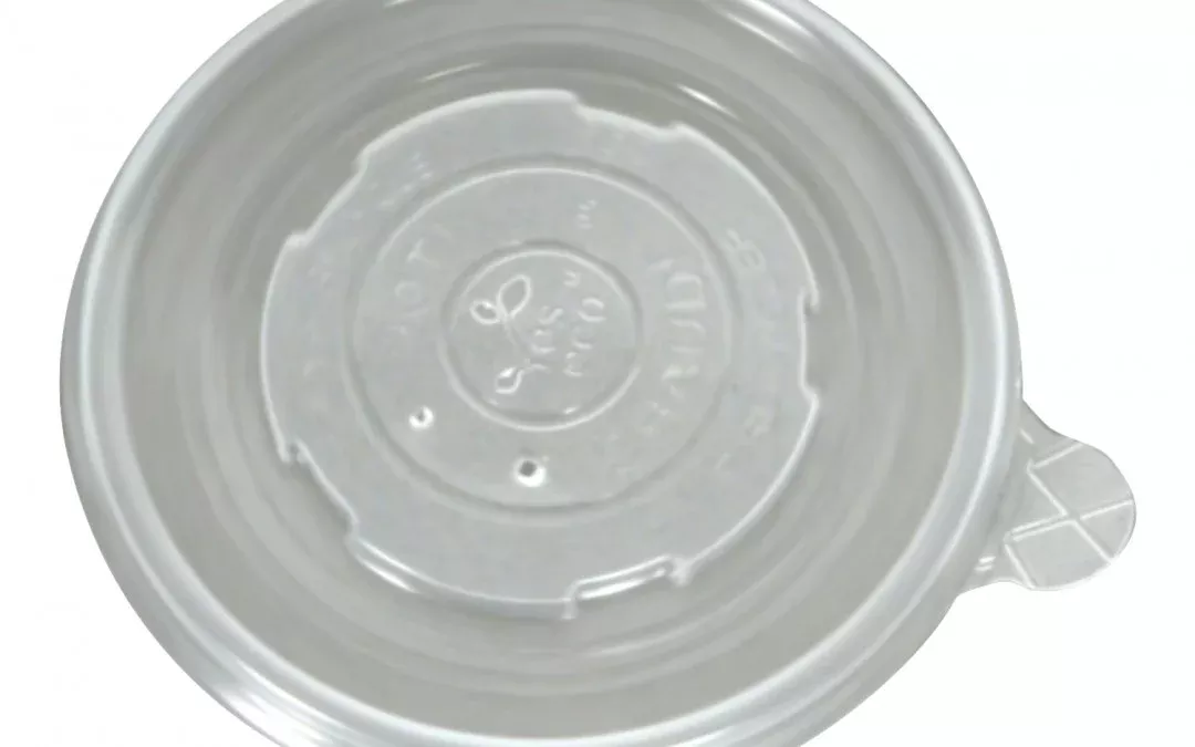 1216PP Lids for PLA BOWL (500 Per Case) - Compostable