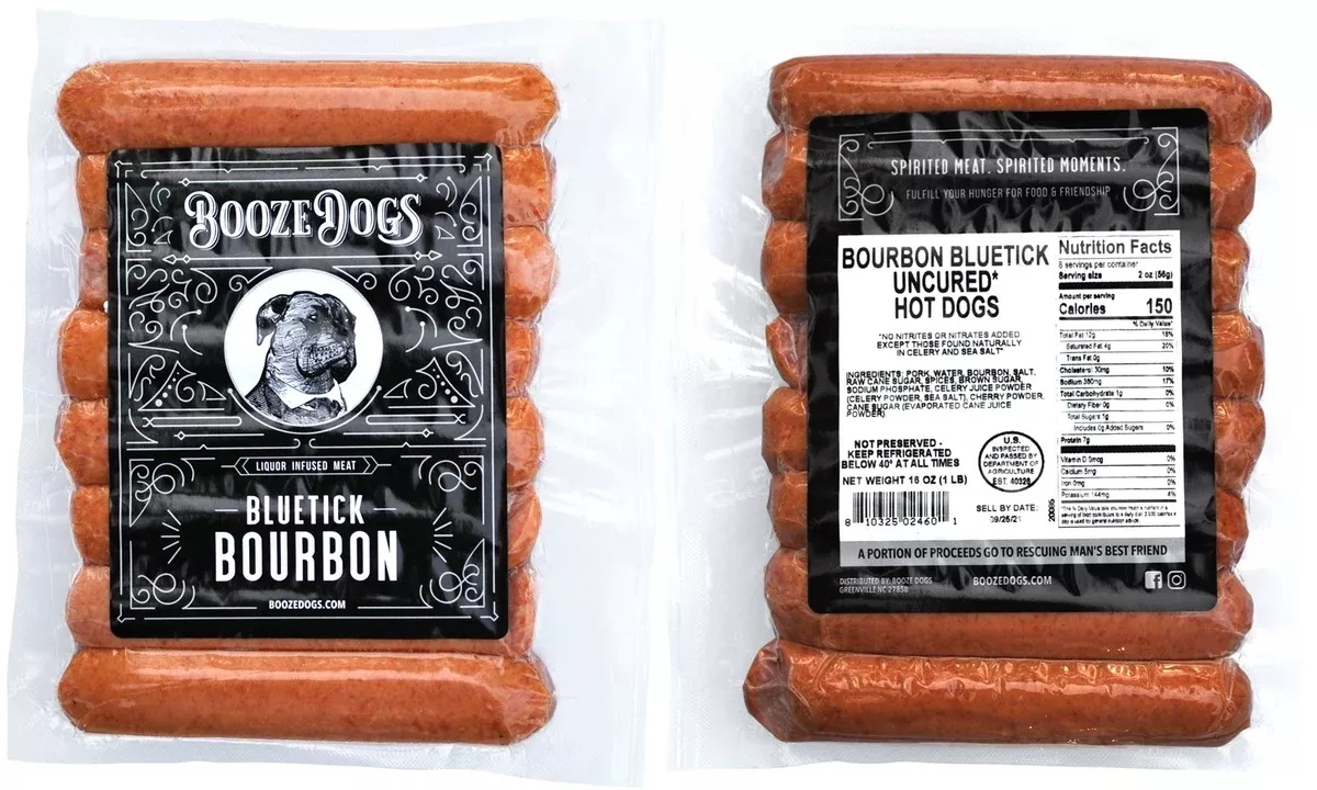 1lb. Bluetick Bourbon Hot Dogs