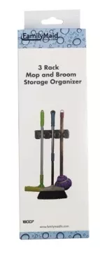 3 RACK MOP AND BROOM STORAGE ORGANIZER