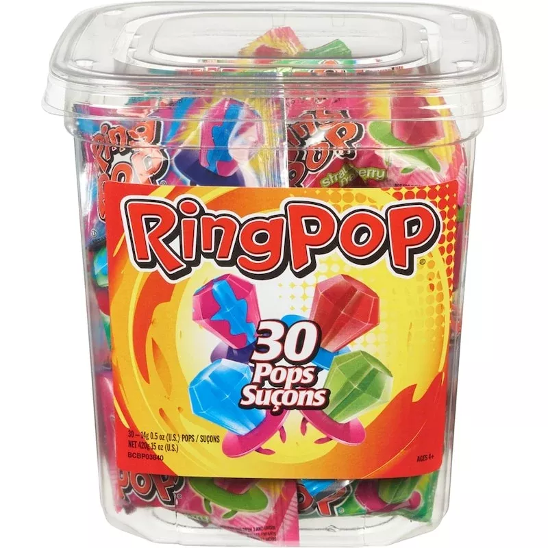 30 Pack Regal Ring Pops Jar 420g