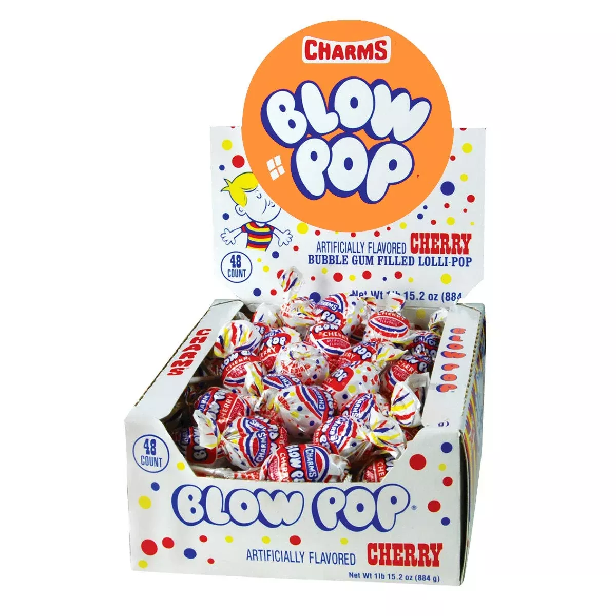 48 Pack Charms Blow Pops 48g Each