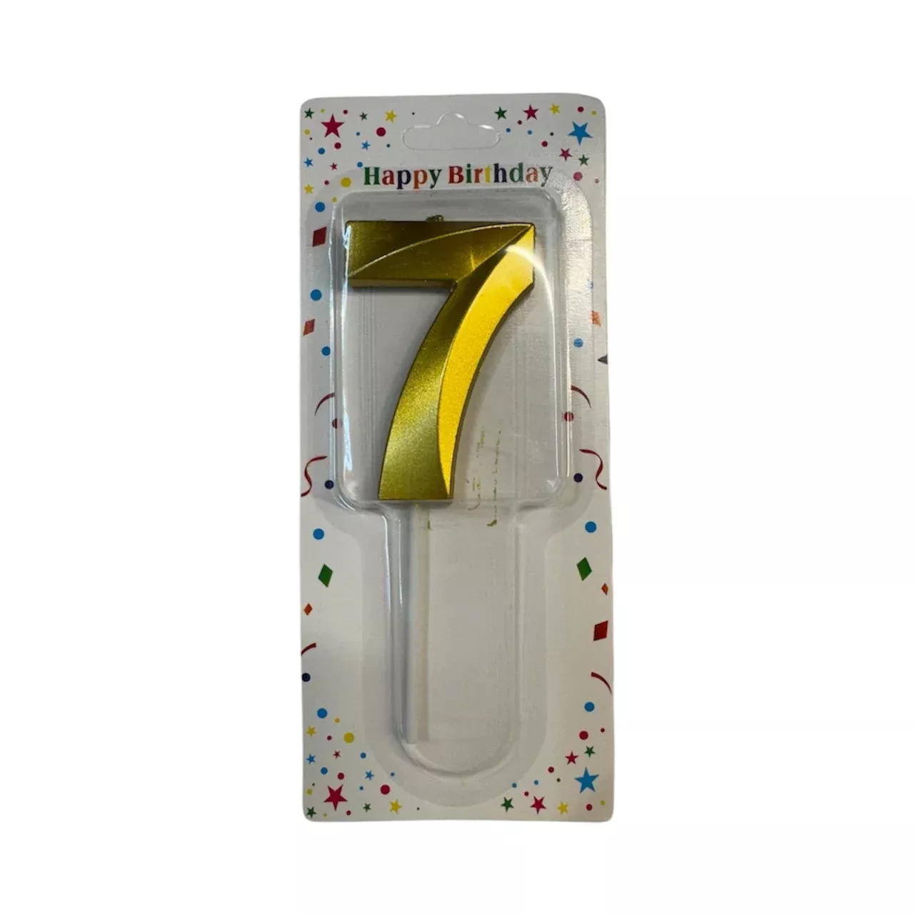 7 Number Candle Gold