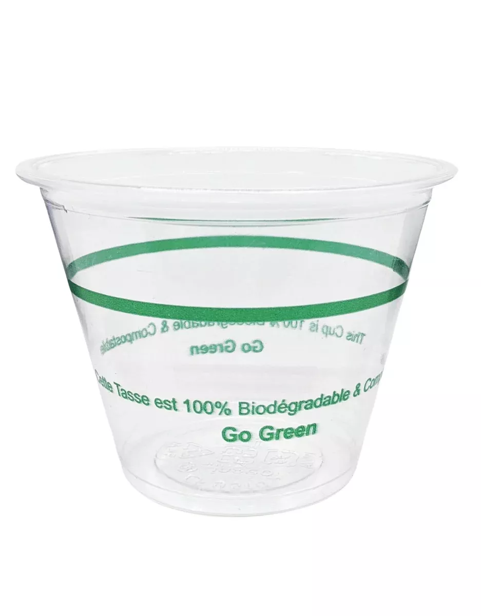 9oz Clear PLA Cold Cup CF9510 (1000 Per Case) - Compostable