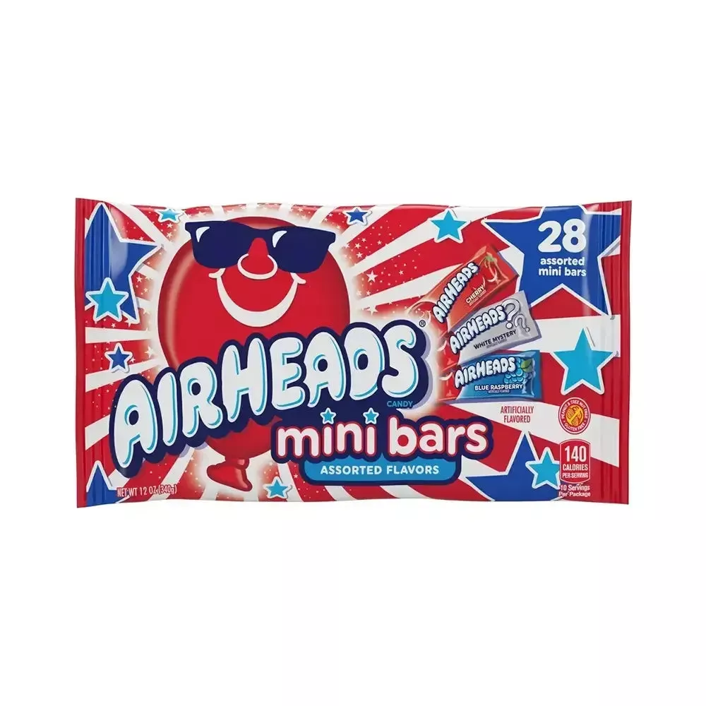 AirHeads Taffy Patriotic USA Mini Candy Bars
