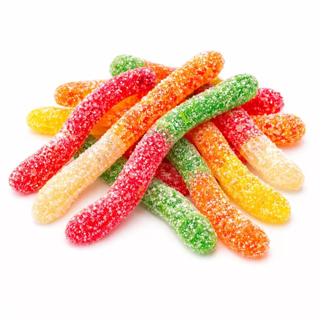 Albanese Sour Gummi Worms – Assorted Flavors – 4 Inch – Bulk Value Bag