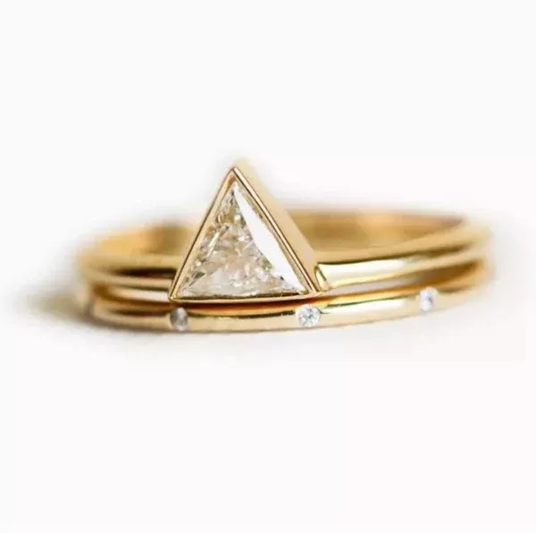 >> Almost Sold Out << MADALENA Geometric AAA CZ2 Rings Gift SET