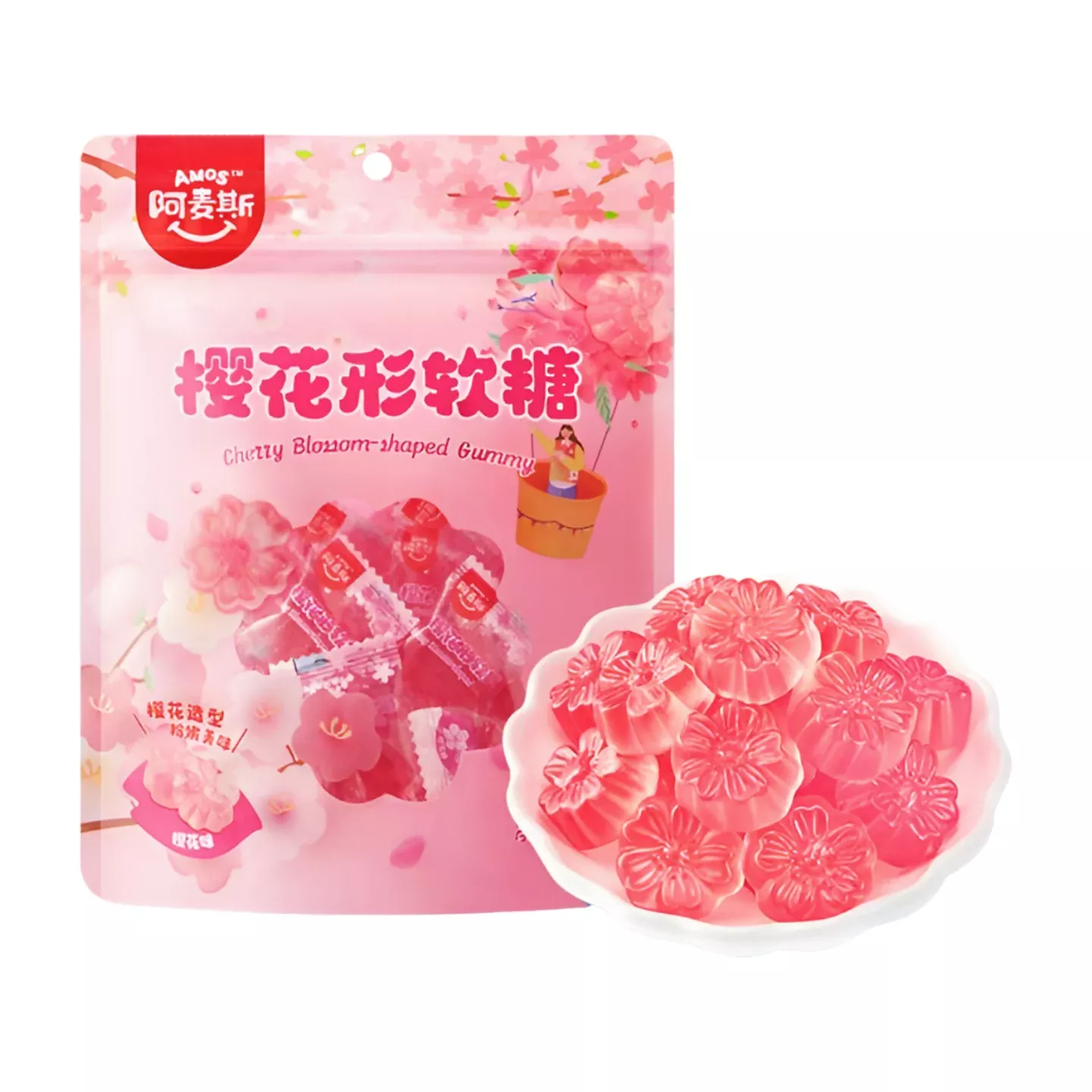 Amos Cherry Blossom Shaped Gummy Candies 108g