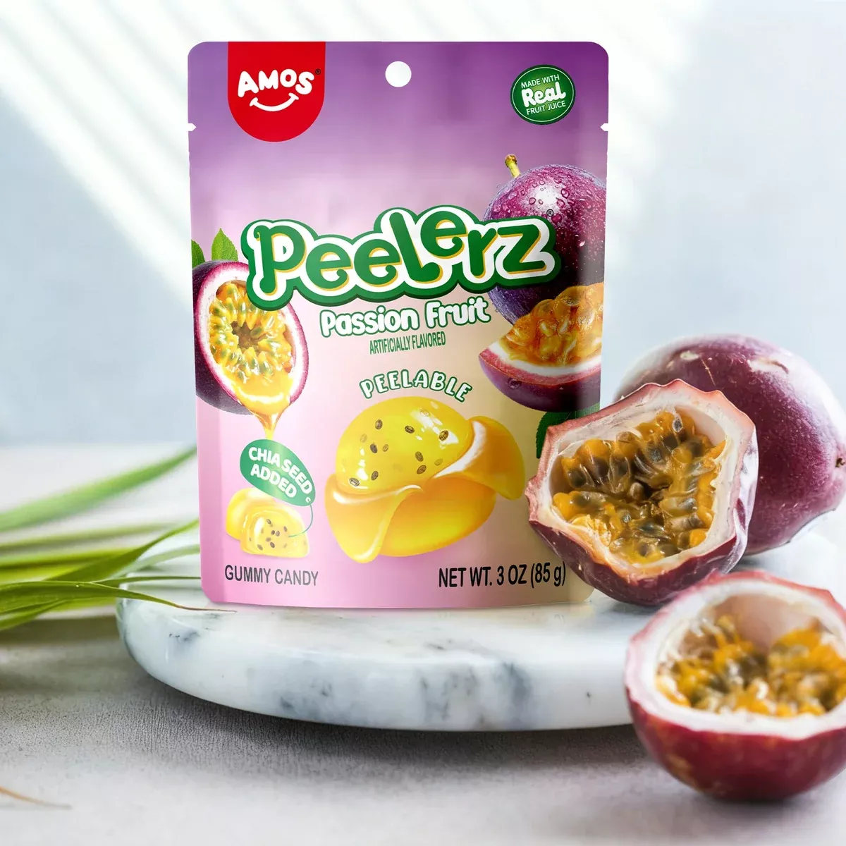 Amos Peelerz Passion Fruit Candy - 170g