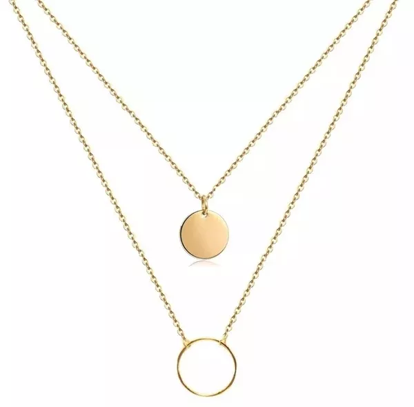 ANCIENT SKY Tarnish-free Silver|Gold Layered Necklace