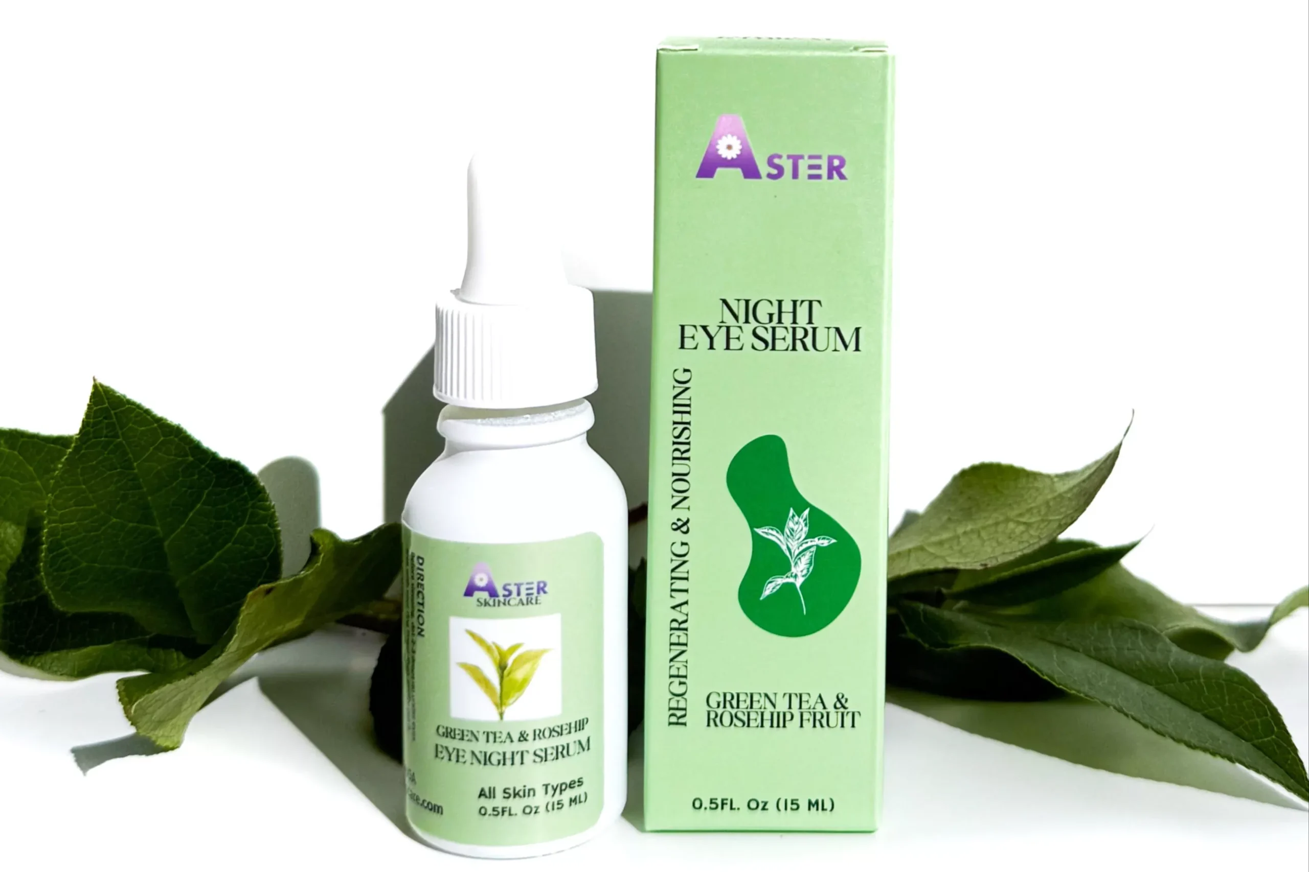 Aster Anti-Aging Eye Serum | Green Tea & Rosehip | Vegan & Organic