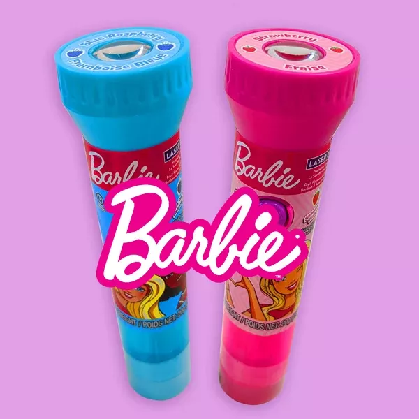 Barbie Laser Lollipop (12 Pieces Per Box)