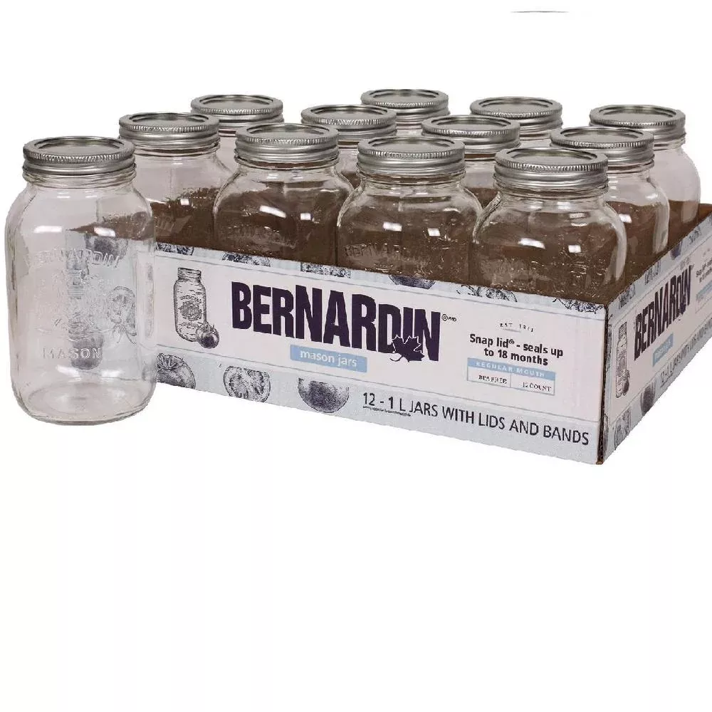 Bernardin Standard Mason Jars (12 - 1 L) (jit)