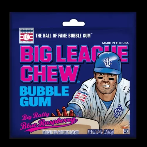 Big League Chew Blue Raspberry (12 Packs Per Box)