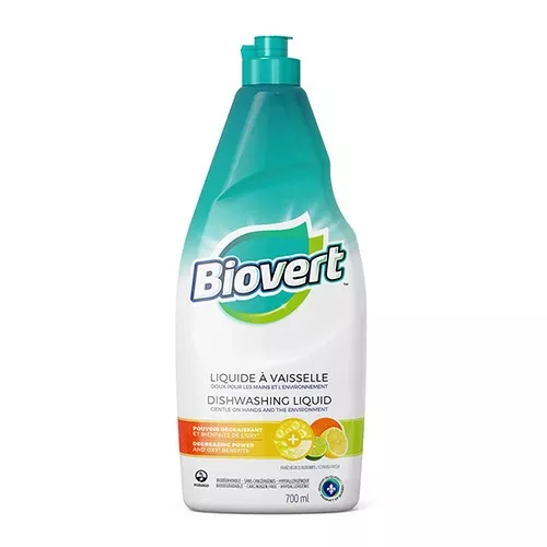 Biovert Dishwash Liquid Citrus Fresh (12-700 mL) (jit)