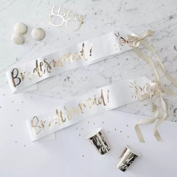 Bridesmaid Sash - Pack of 2