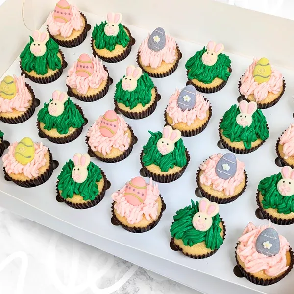 Bunny vs You Easter Egg Hunt Mini Cupcakes (24)