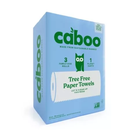 Caboo- Paper Towel (Plastic Free) - 75 Sheets (8- 3 Rolls (24 Rolls)) (jit)