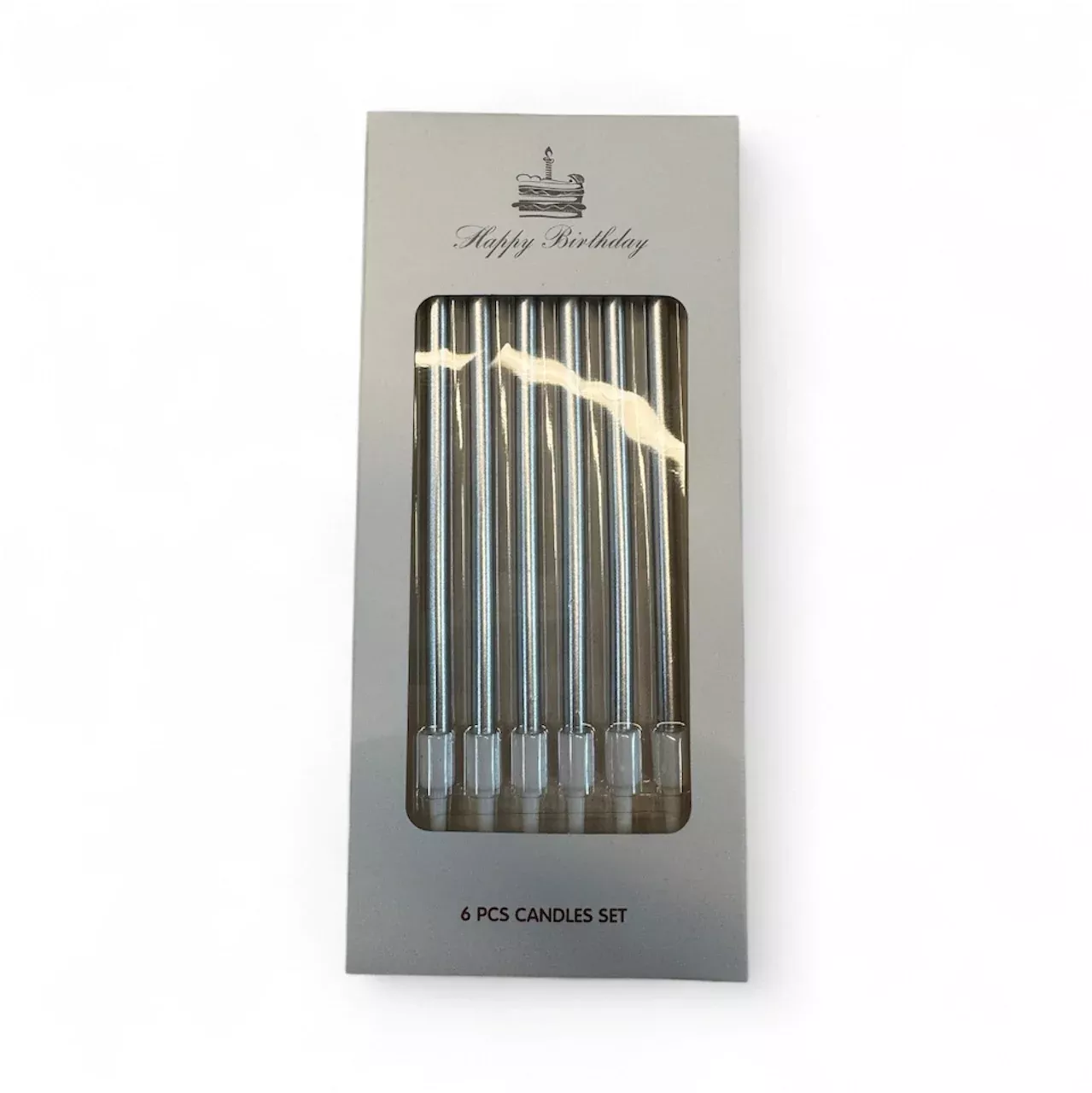 Candles Silver 6 Pack