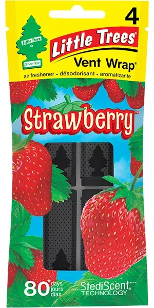 Car Vent Wrap Strawberry Scent (4 Pieces Per Pack 4 Packs Per Bag)