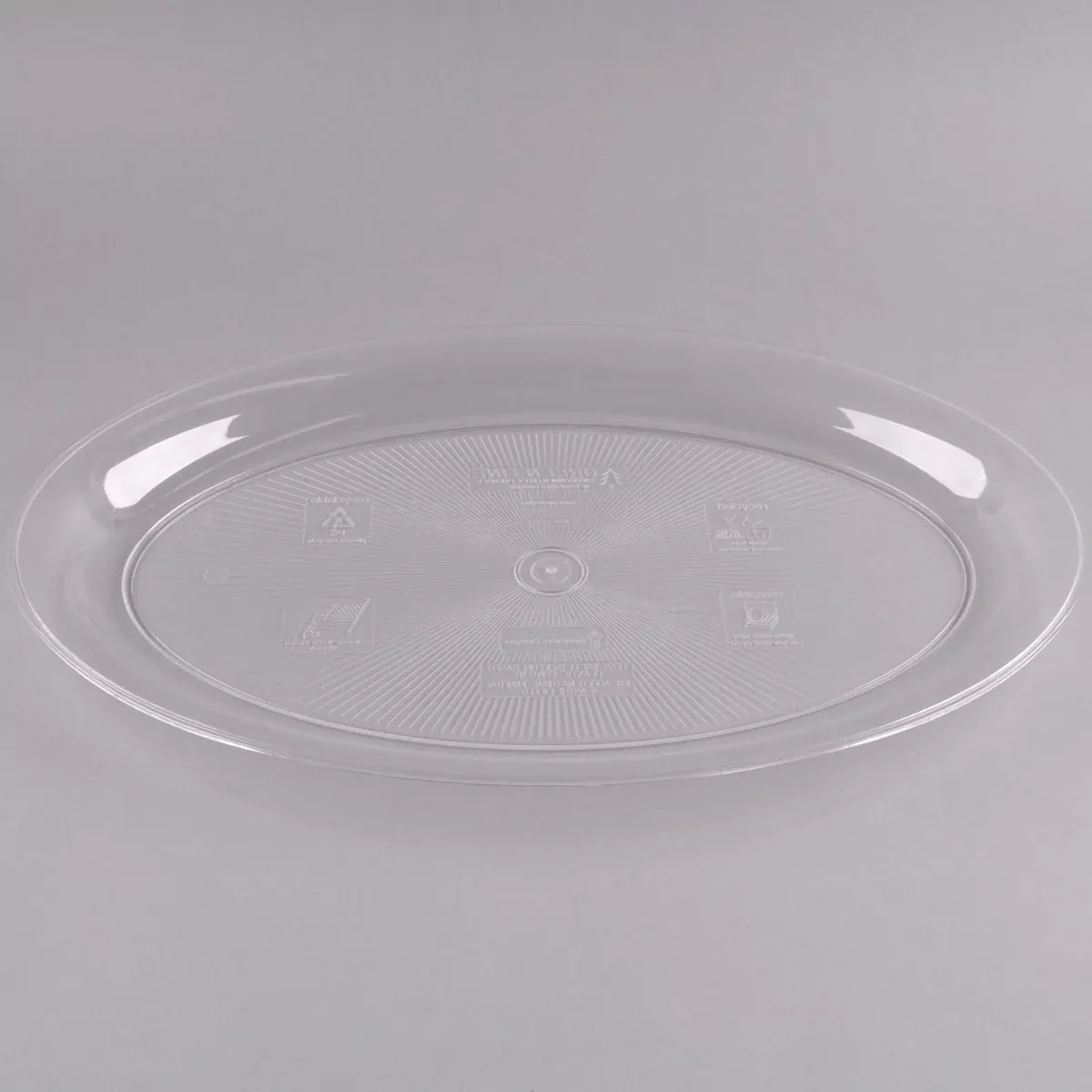 Cater Tray 18" Round Clear (50/cs) (jit)
