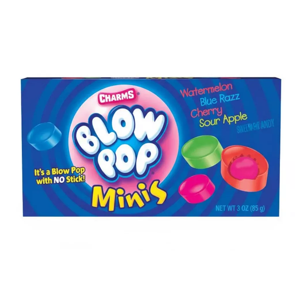Charms Blow Pop Minis Theater Box 3.5 oz (12 Packs Per Case)