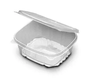 Container Plastic Clear Hinged 32oz Clear (7 x 6.3 x 2.5") (200 Per Case) (jit)