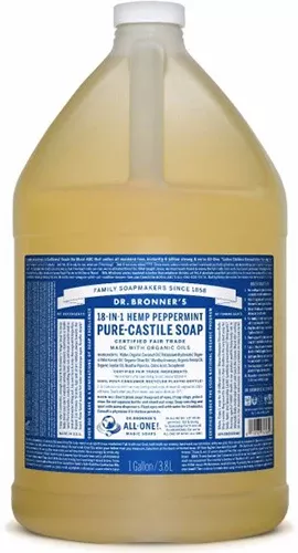 Dr. Bronner's Pure Castile Liquid Soap Peppermint (1-3.8 L) (jit)