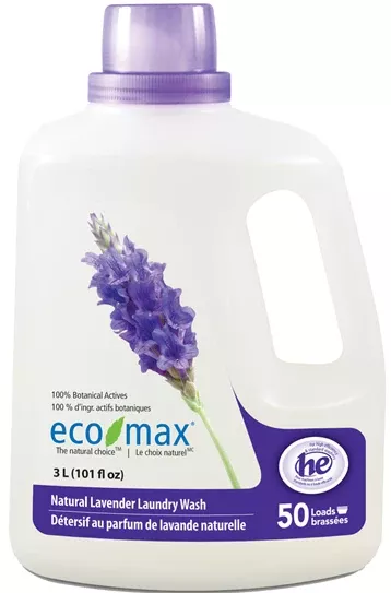 Eco-Max HE Laundry Detergent Liquid Natural Lavender (4- 3 L) (jit)