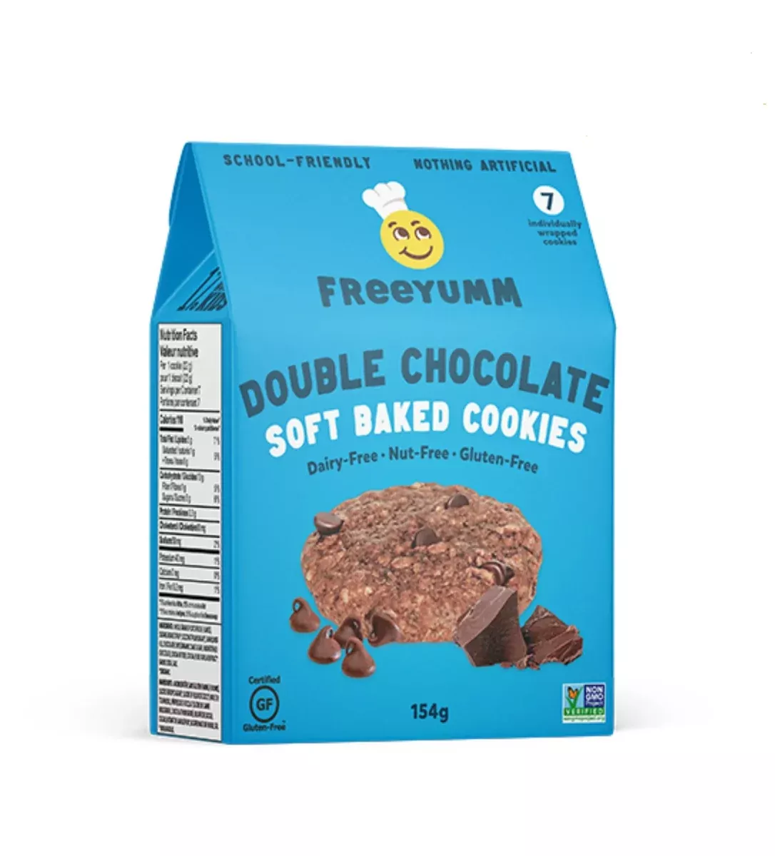 FreeYumm - Double Chocolate Cookies (7x22g)