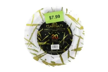 GOLD DESSERT PLATES 20 PACK