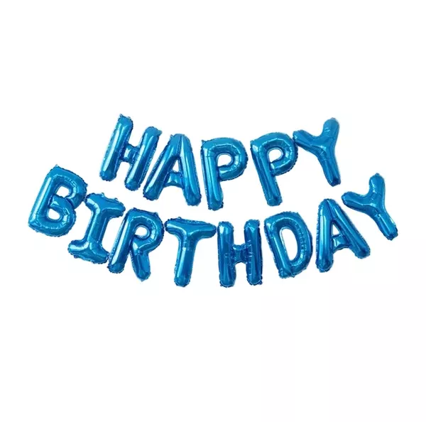 "Happy Birthday" Blue Balloon
