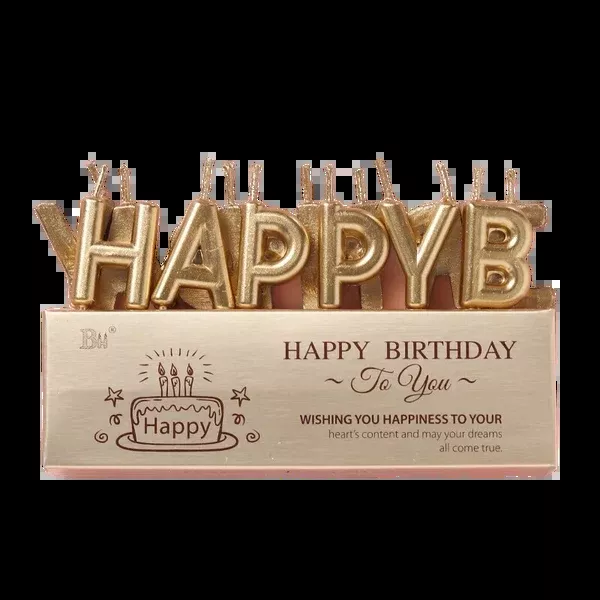 Happy Birthday Candles (Gold)