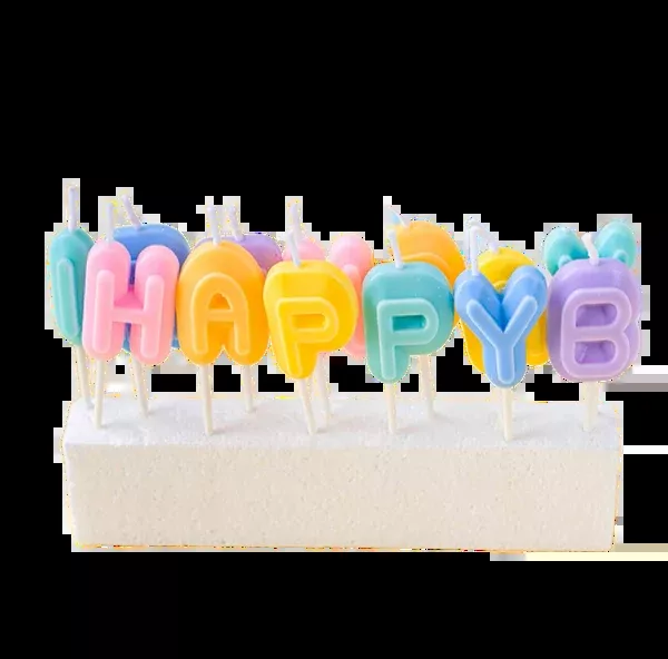 Happy Birthday Candles (Multi-colored)