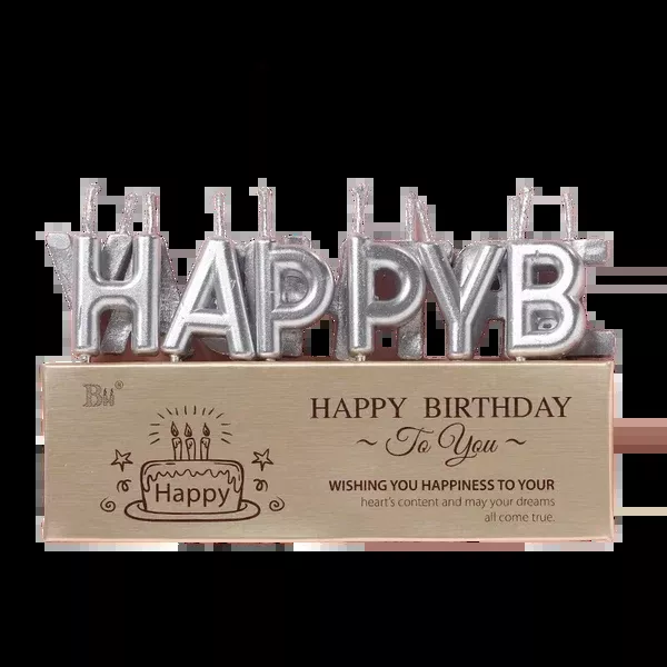 Happy Birthday Candles (Silver)