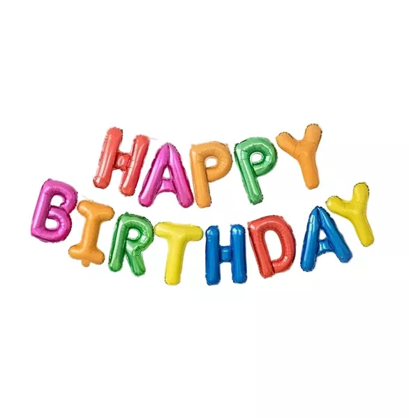 "Happy Birthday" Rainbow Balloon