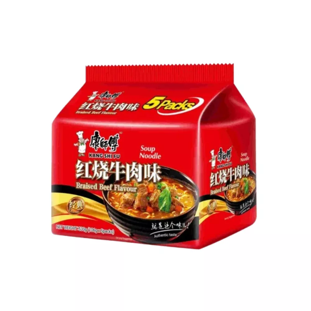 Kang Shi Fu - Braised Beef Flavour Instant Noodle (5/pack) (106g) (6/carton)