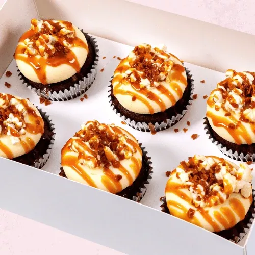 LOW-GLUTEN Popcorn Velvet Cupcakes (12)