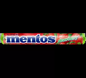 Mentos Mint Chewy Strawberry 1.32 oz (15 Rolls Per Box)