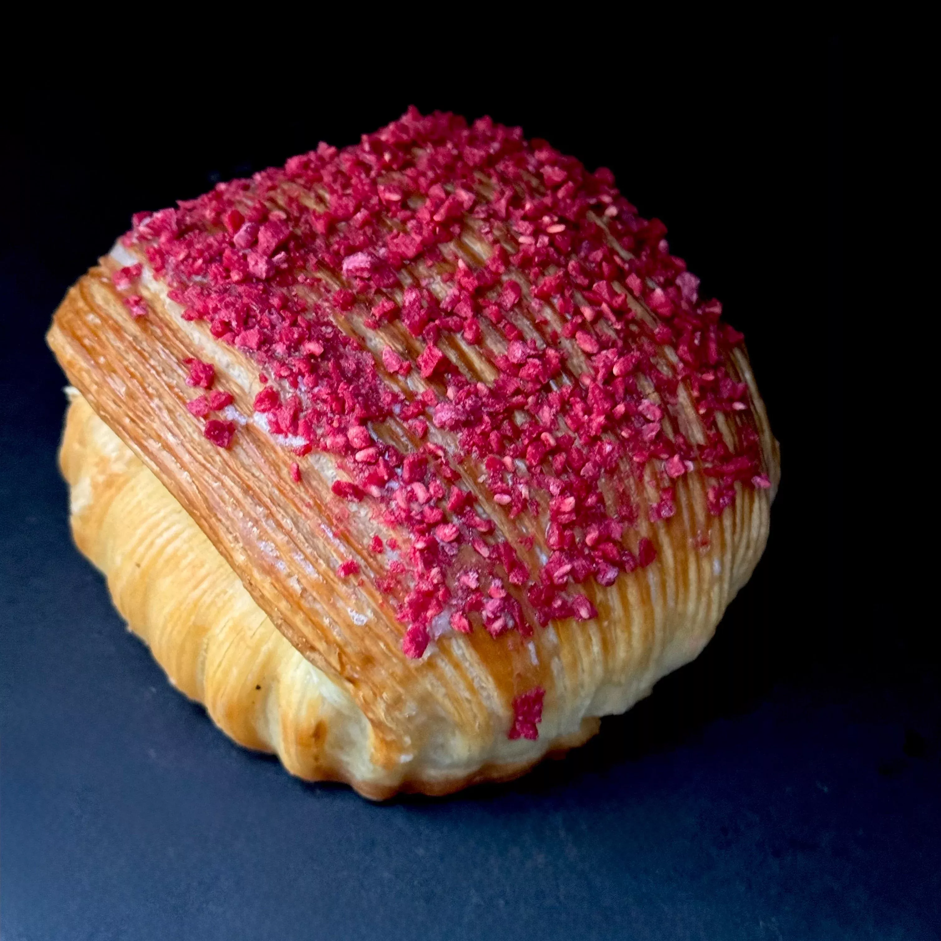 Raspberry & White Chocolate Bun