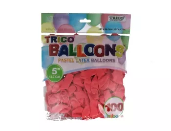 RED 5 INCH PASTEL BLUE LATEX BALLOON 100 PACK