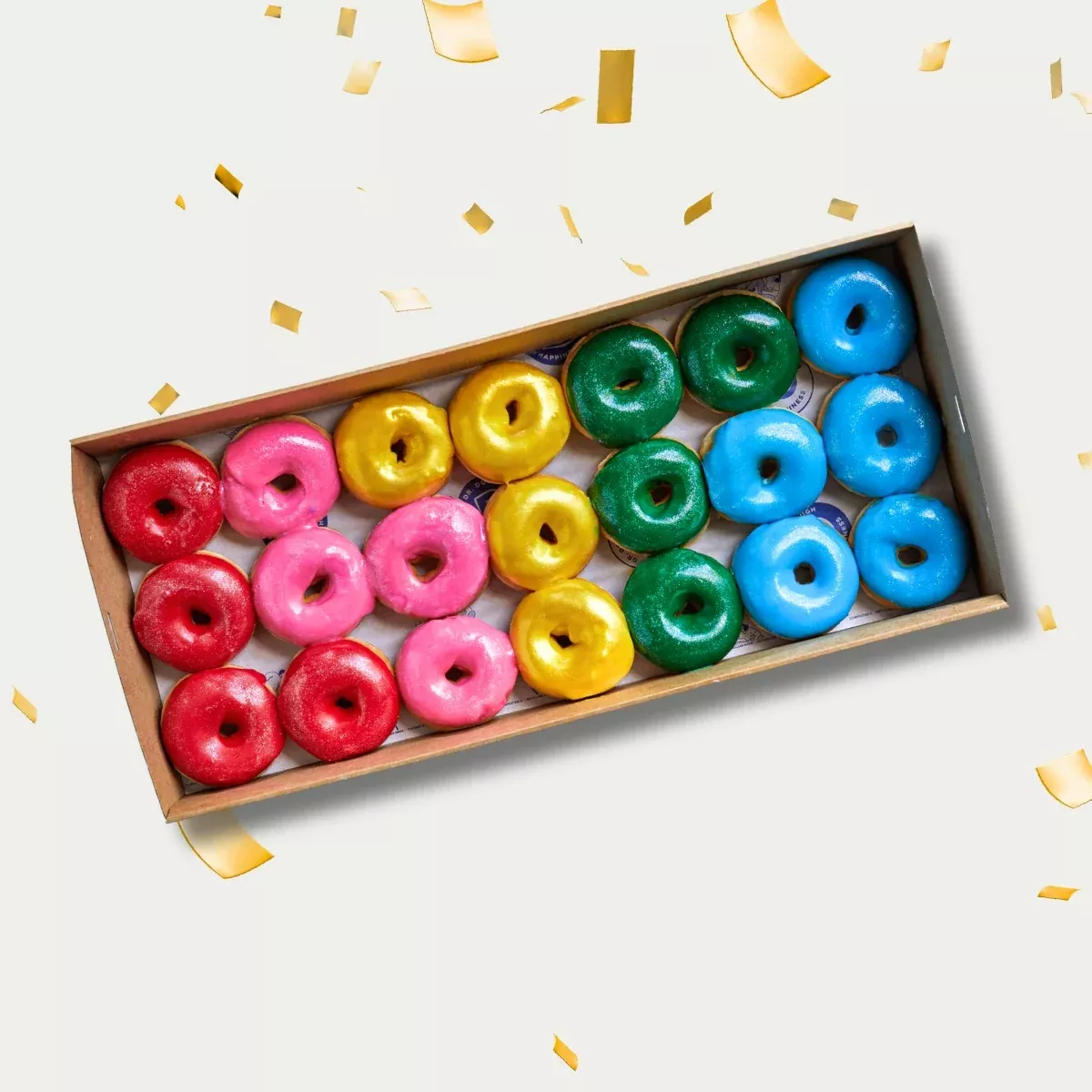 'Show Your Pride' Rainbow Mini Donuts