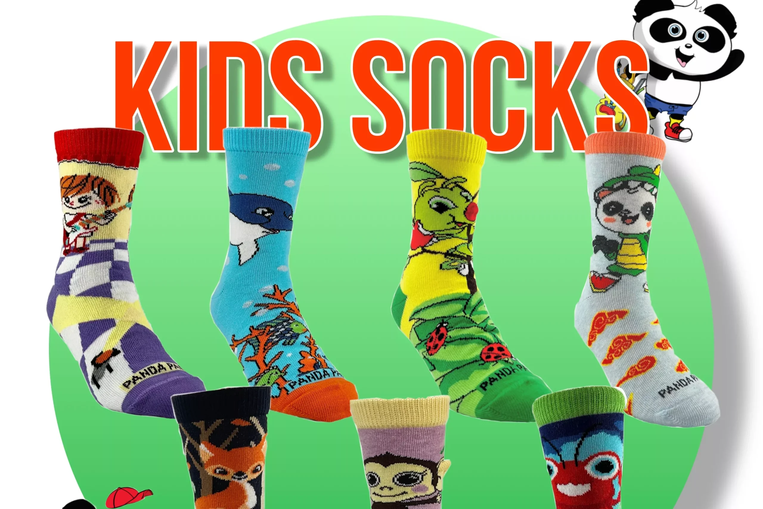 Sock Panda Kids Socks (Ages 3-7)-Two Pairs Each Month