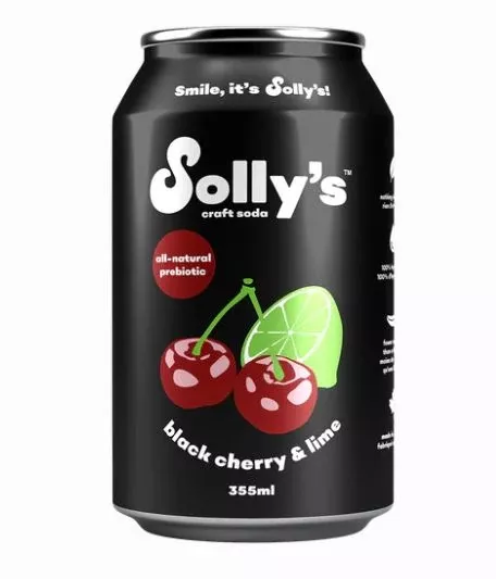 Solly's Soda- Black Cherry & Lime (24x355ml)