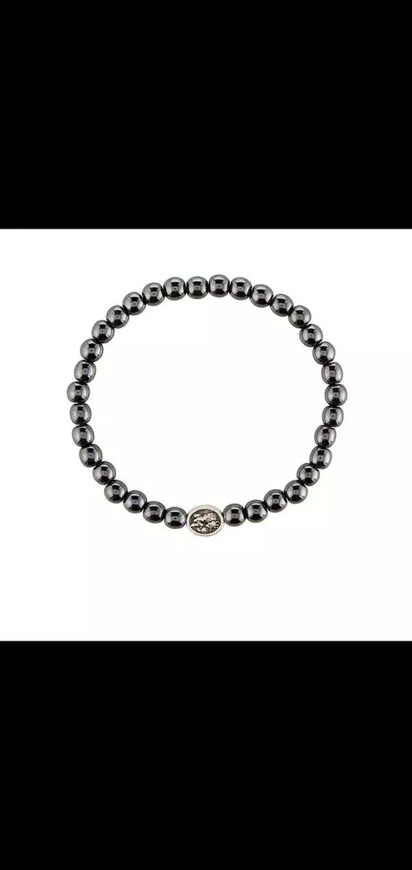 St Michael Hematite Rosary bracelet