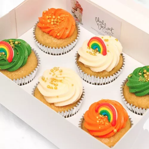 St Patrick's Day Rainbow Cupcakes (6)