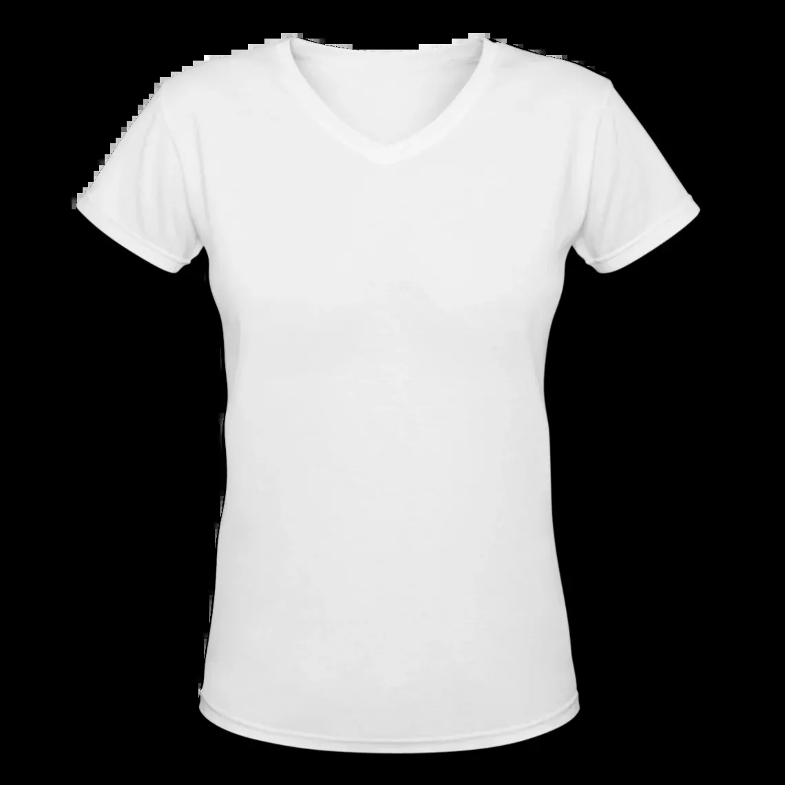 T Shirts White Medium V Neck Short Sleeve (1 Pieces)