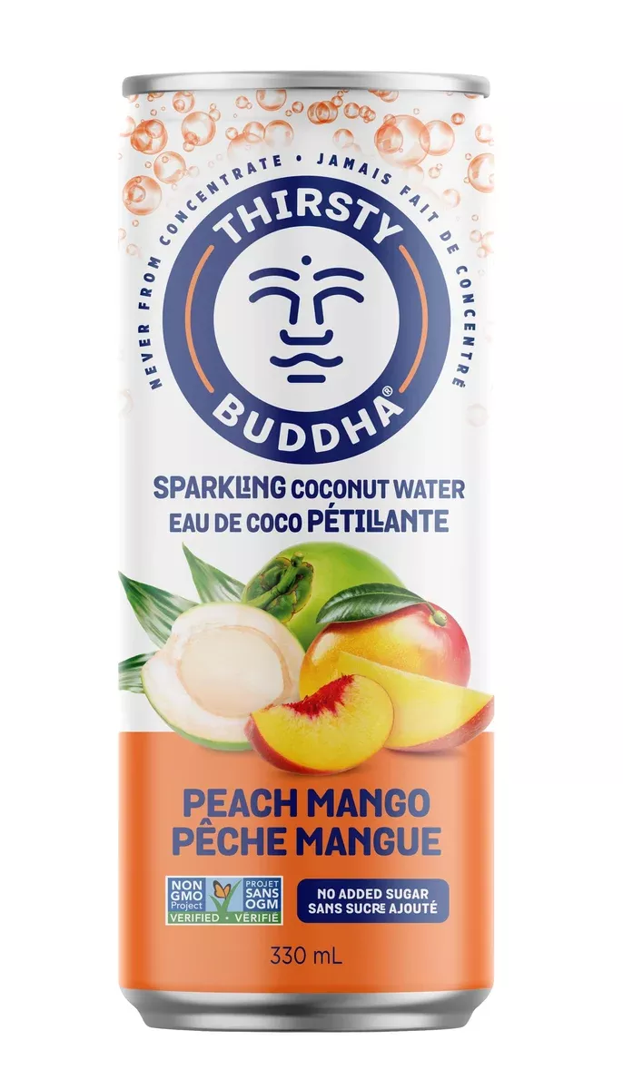 Thirsty Buddha - Sparkling Coconut Water with Peach Mango (12x330ml)
