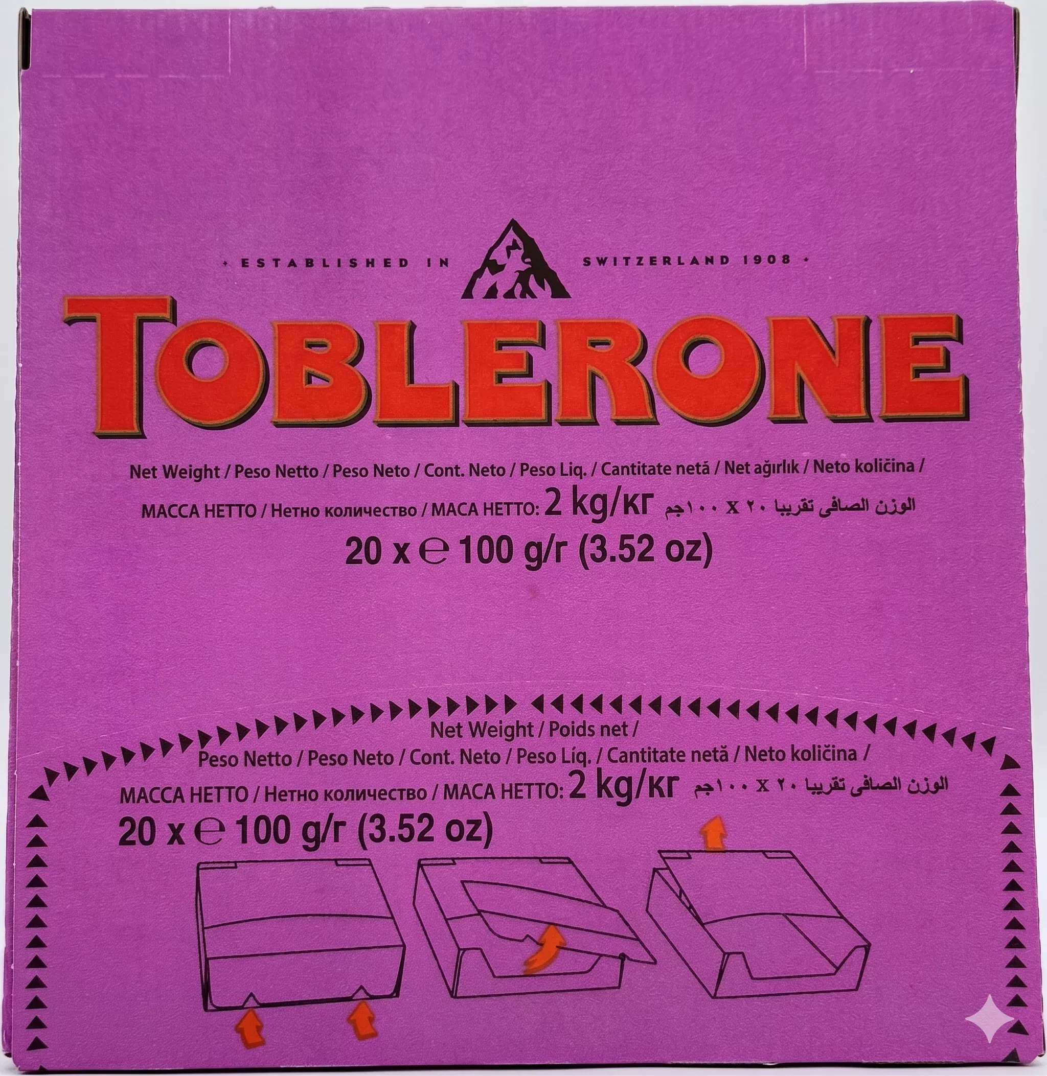 Toblerone Fruit & Nut 3.52 oz (20 Bars Per Box)